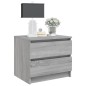 vidaXL Mesitas de noche 2 uds contrachapado gris Sonoma 50x39x43,5 cm vidaXL Mesitas de noche 2 uds contrachapado gris Sonoma 50x39x43,5 cm