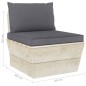 vidaXL Muebles de jardín de palés 6 piezas y cojines madera de abeto 