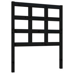 vidaXL Cabecero de cama madera maciza de pino negro 80,5x4x100 cm
