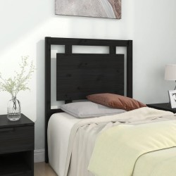vidaXL Cabecero de cama madera maciza de pino negro 80,5x4x100 cm