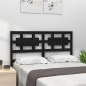 vidaXL Cabecero de cama madera maciza de pino negro 155,5x4x100 cm vidaXL Cabecero de cama madera maciza de pino negro 155,5x4x100 cm
