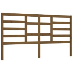 vidaXL Cabecero de cama madera maciza de pino marrón miel 186x4x104 cm