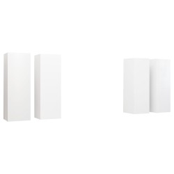 vidaXL Muebles de salón 4 uds madera ingeniería blanco 30,5x30x90 cm