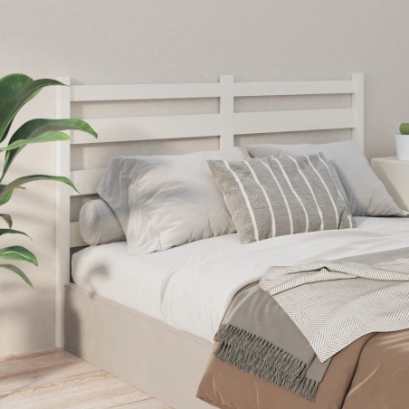 vidaXL Cabecero de cama madera maciza de pino blanco 141x4x100 cm
