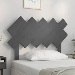 vidaXL Cabecero de cama madera maciza de pino gris 104x3x80,5 cm