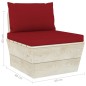 vidaXL Muebles de jardín de palets 6 piezas y cojines madera de abeto 