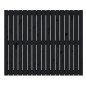 vidaXL Cabecero de cama de pared madera maciza pino negro 108x3x90 cm