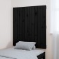 vidaXL Cabecero de cama de pared madera maciza pino negro 82,5x3x90 cm vidaXL Cabecero de cama de pared madera maciza pino negro 82,5x3x90 cm