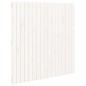 vidaXL Cabecero de cama de pared madera maciza pino blanco 108x3x110cm vidaXL Cabecero de cama de pared madera maciza pino blanco 108x3x110cm