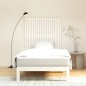 vidaXL Cabecero de cama de pared madera maciza pino blanco 108x3x110cm vidaXL Cabecero de cama de pared madera maciza pino blanco 108x3x110cm