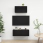 vidaXL Set de muebles de salón TV 2 pzas madera de ingeniería negro