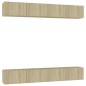 vidaXL Juego de muebles de salón 4 piezas roble Sonoma 100x30x30 cm vidaXL Juego de muebles de salón 4 piezas roble Sonoma 100x30x30 cm