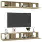 vidaXL Juego de muebles de salón 4 piezas roble Sonoma 100x30x30 cm vidaXL Juego de muebles de salón 4 piezas roble Sonoma 100x30x30 cm