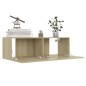 vidaXL Juego de muebles de salón 4 piezas roble Sonoma 100x30x30 cm vidaXL Juego de muebles de salón 4 piezas roble Sonoma 100x30x30 cm