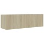 vidaXL Juego de muebles de salón 4 piezas roble Sonoma 100x30x30 cm vidaXL Juego de muebles de salón 4 piezas roble Sonoma 100x30x30 cm
