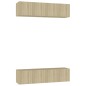 vidaXL Juego de muebles de salón 4 piezas roble Sonoma 60x30x30 cm