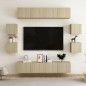 vidaXL Juego de muebles de salón 8 piezas roble Sonoma