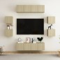 vidaXL Juego de muebles de salón 8 piezas roble Sonoma