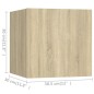 vidaXL Juego de muebles de salón 8 piezas roble Sonoma