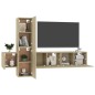vidaXL Juego de muebles de salón 5 piezas roble Sonoma