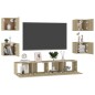 vidaXL Juego de muebles de salón 6 piezas roble Sonoma