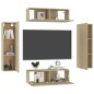 vidaXL Juego de muebles de salón 4 piezas roble Sonoma vidaXL Juego de muebles de salón 4 piezas roble Sonoma