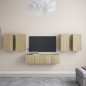 vidaXL Juego de muebles de salón 6 piezas roble Sonoma