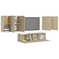vidaXL Juego de muebles de salón 6 piezas roble Sonoma