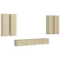 vidaXL Juego de muebles de salón 6 piezas roble Sonoma