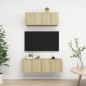 vidaXL Juego de muebles de salón 2 piezas roble Sonoma