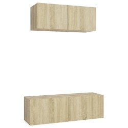 vidaXL Juego de muebles de salón 2 piezas roble Sonoma