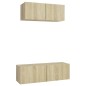 vidaXL Juego de muebles de salón 2 piezas roble Sonoma
