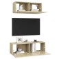 vidaXL Juego de muebles de salón 2 piezas roble Sonoma