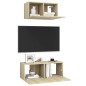 vidaXL Juego de muebles de salón 2 piezas roble Sonoma