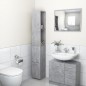 vidaXL Armario baño madera contrachapada gris hormigón 25x26,5x170 cm vidaXL Armario baño madera contrachapada gris hormigón 25x26,5x170 cm