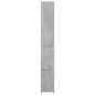 vidaXL Armario baño madera contrachapada gris hormigón 25x26,5x170 cm vidaXL Armario baño madera contrachapada gris hormigón 25x26,5x170 cm
