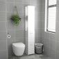 vidaXL Armario baño madera contrachapada blanco brillo 25x26,5x170 cm vidaXL Armario baño madera contrachapada blanco brillo 25x26,5x170 cm