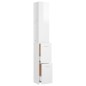 vidaXL Armario baño madera contrachapada blanco brillo 25x26,5x170 cm vidaXL Armario baño madera contrachapada blanco brillo 25x26,5x170 cm