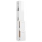 vidaXL Armario baño madera contrachapada blanco brillo 25x26,5x170 cm vidaXL Armario baño madera contrachapada blanco brillo 25x26,5x170 cm