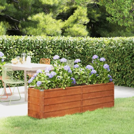 vidaXL Arriate oxidado de acero corten 160x40x45 cm