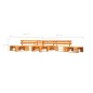 vidaXL Set de muebles de palets de jardín 6 piezas madera marrón miel vidaXL Set de muebles de palets de jardín 6 piezas madera marrón miel