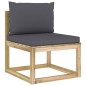 vidaXL Set de muebles de jardín 9 piezas con cojines madera impregnada