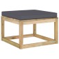 vidaXL Set de muebles de jardín 9 piezas con cojines madera impregnada