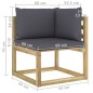 vidaXL Set de muebles de jardín 9 piezas con cojines madera impregnada