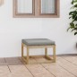 vidaXL Reposapiés de jardín con cojín madera de pino impregnada verde vidaXL Reposapiés de jardín con cojín madera de pino impregnada verde
