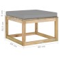 vidaXL Reposapiés de jardín con cojín madera de pino impregnada verde vidaXL Reposapiés de jardín con cojín madera de pino impregnada verde