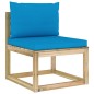 vidaXL Set de muebles de jardín 10 pzas con cojines madera impregnada vidaXL Set de muebles de jardín 10 pzas con cojines madera impregnada