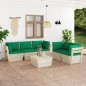 vidaXL Muebles de jardín de palets 6 piezas y cojines madera de abeto vidaXL Muebles de jardín de palets 6 piezas y cojines madera de abeto