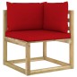 vidaXL Set de muebles de jardín 8 piezas con cojines madera impregnada