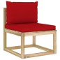 vidaXL Set de muebles de jardín 8 piezas con cojines madera impregnada